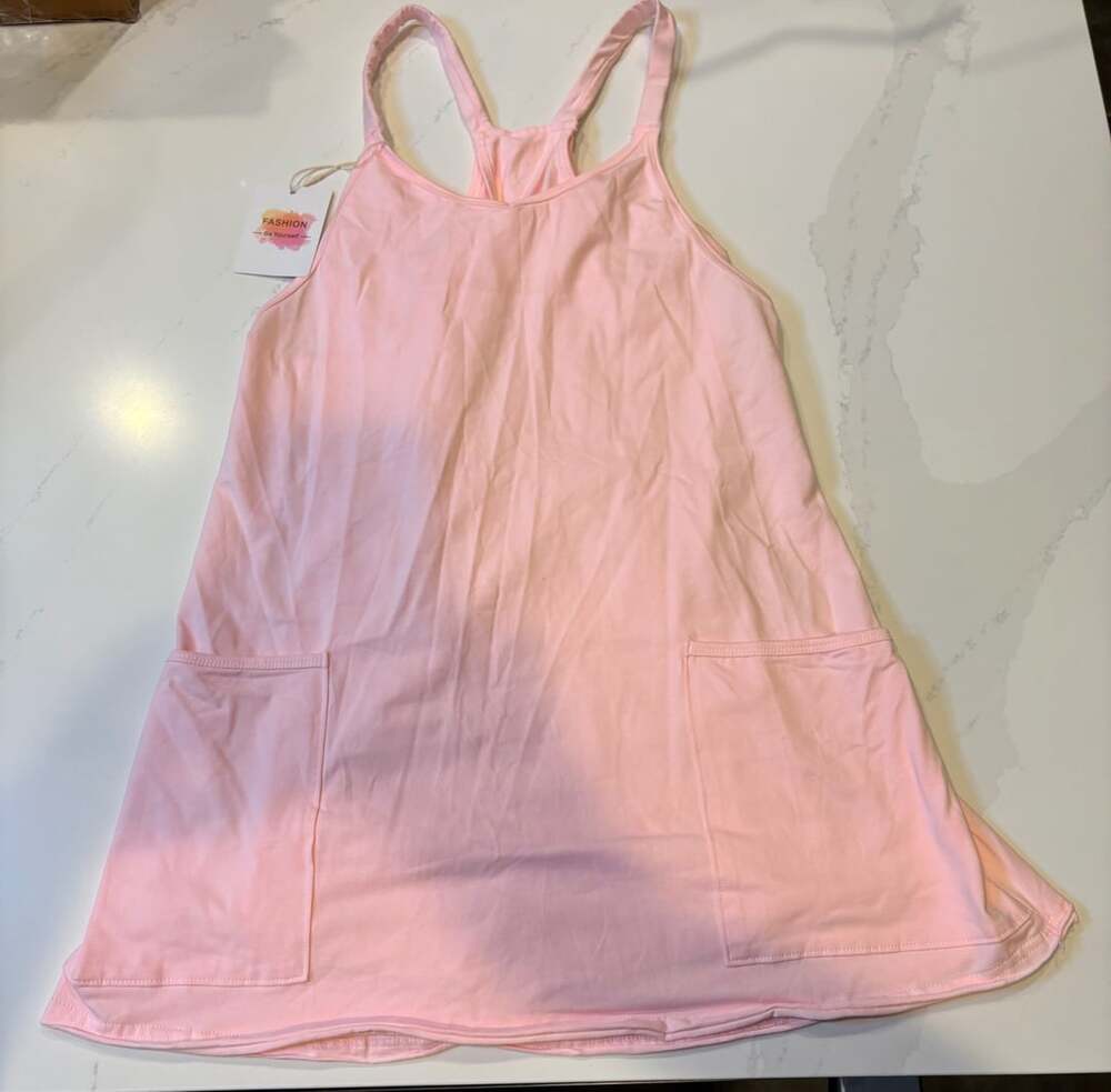 Fashion Active Dress Size XS Pink Romper Mini Dress (77)